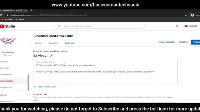 How to Set Custom URL of New YouTube Channel? [BY SUDIN] 2021 смотреть онлайн