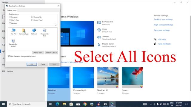 How to set Desktop Icons In Windows 10 смотреть онлайн