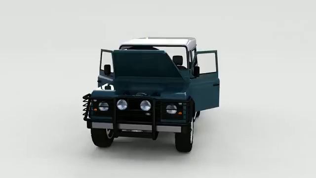Full Land Rover Defender 90 Station Wagon rev 3D Model смотреть онлайн
