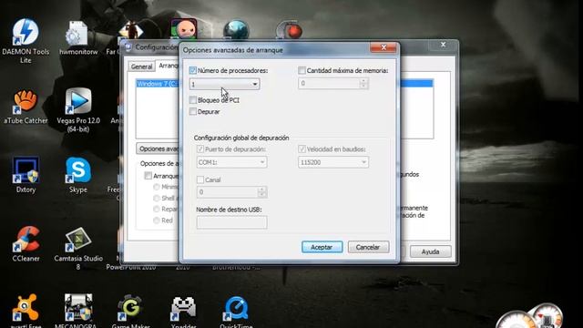 arreglar la configuracion de sistema ARRANQUE regresar todos los nucleos(procesadores) смотреть онлайн