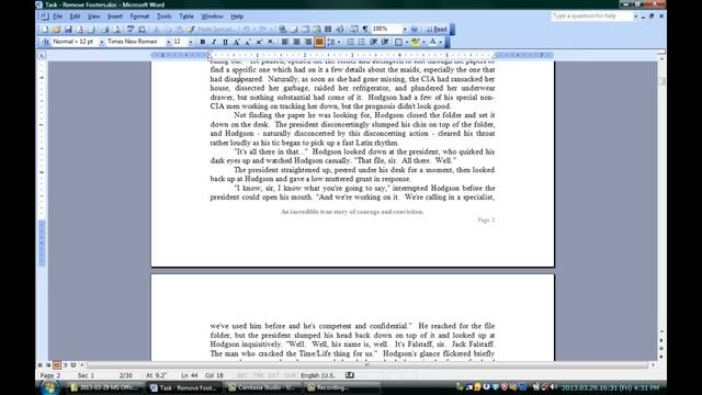 How to Remove Footers in Microsoft Word Documents : Microsoft Office Software смотреть онлайн