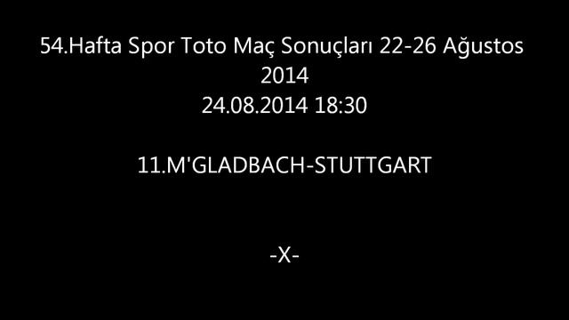 54.Hafta Spor Toto Maç Sonuçları Part 15/11 смотреть онлайн
