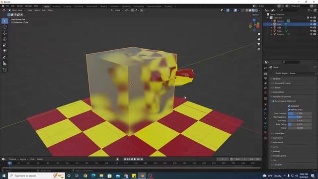 Blender 3 3 Eevee glass material using the Principled BSDF Shader смотреть онлайн