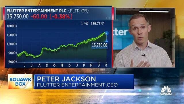 Flutter Entertainment CEO Peter Jackson on Q1 earnings смотреть онлайн