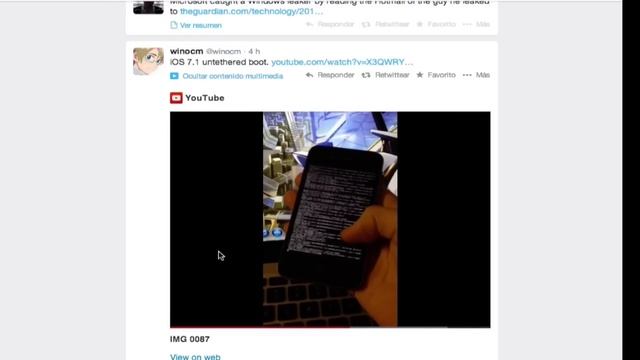 @Winocm nos presenta jailbreak para iOS 7.1 untethered boot смотреть онлайн