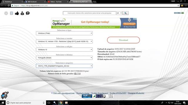 Site oficial para baixar .ISO de windows e office, aceita gerenciador de downloads смотреть онлайн