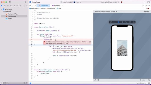 Async Await in Swift 5.5 смотреть онлайн