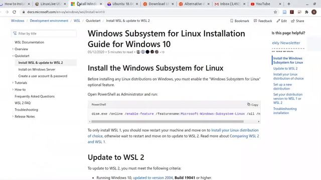Installing linux in windows: WSL смотреть онлайн