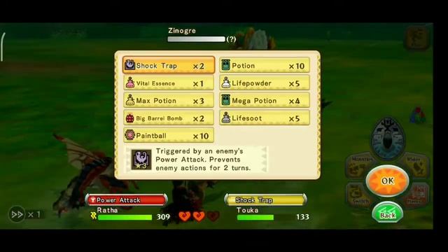 THUNDER ZINOGRE MONSTER HUNTER STORIES ANDROID GAMEPLAY смотреть онлайн