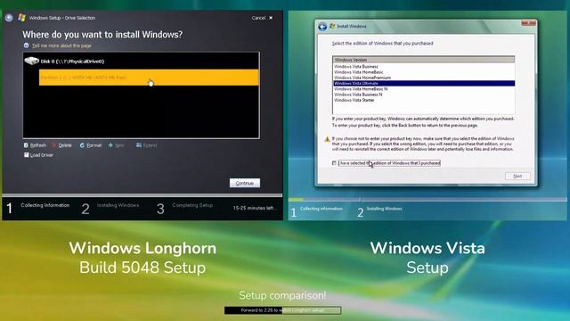 Installing Windows Longhorn Build 5048 in 2022! смотреть онлайн