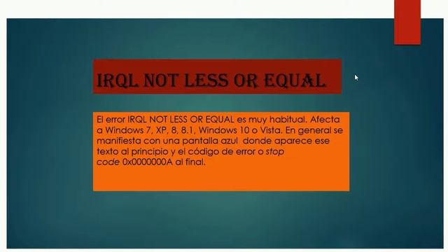 IRQL NOT LESS OR EQUAL смотреть онлайн