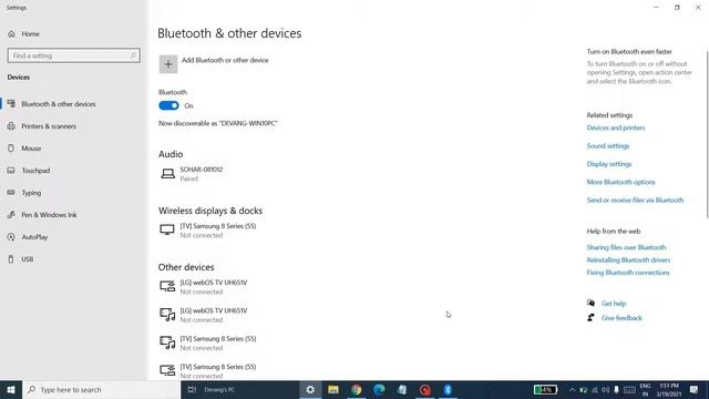 File transfer through Bluetooth in Windows 10. смотреть онлайн