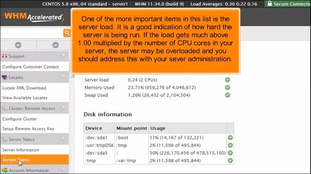 WebHost Manager: How to Check Your Server Status and Information смотреть онлайн