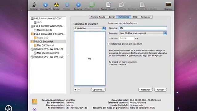 Instalar Mac OS X leopard desde un disco duro смотреть онлайн