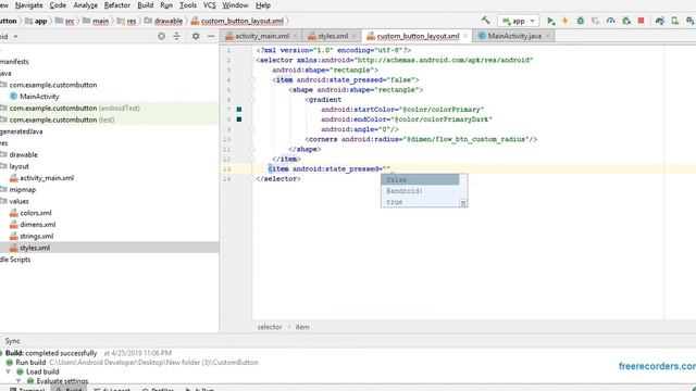 How to Create a Custom Button in Android Studio смотреть онлайн