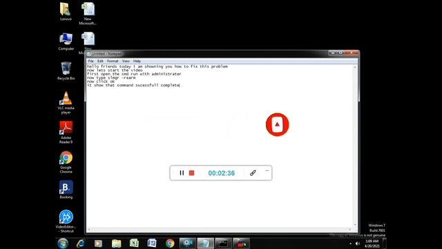 How to Fix | Window Build 7601 Not Genuine | With cmd | In just One Click смотреть онлайн