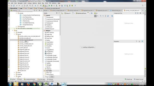 Android: working with material tabs Layout смотреть онлайн