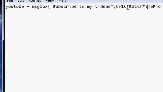 VBS File - Error Message смотреть онлайн