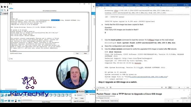 Use a TFTP Server to Upgrade a Cisco IOS Image Example - Lab 10.7.6 - CCNA - KevTechify | vid 85 смотреть онлайн