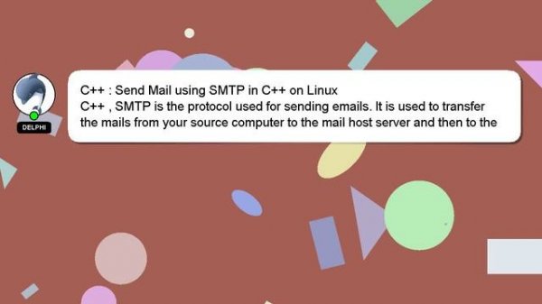 C++ : Send Mail using SMTP in C++ on Linux