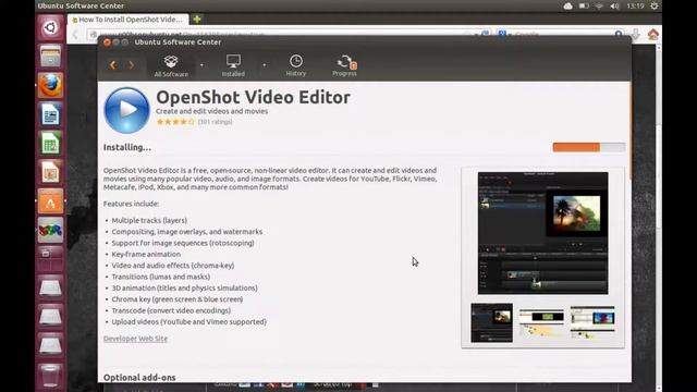 How To Install OpenShot Video Editor On Ubuntu 13.04 смотреть онлайн