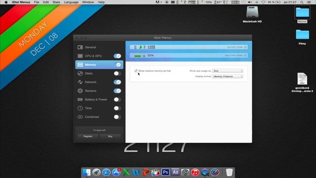Mac OSX [iStat Menus] смотреть онлайн