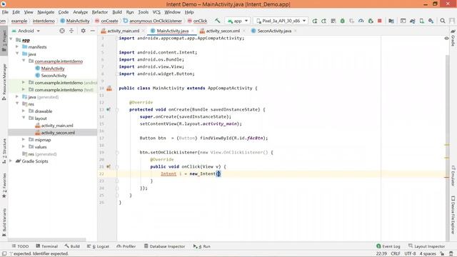 Example of Explicit and Implicit Intent using Android Studio смотреть онлайн