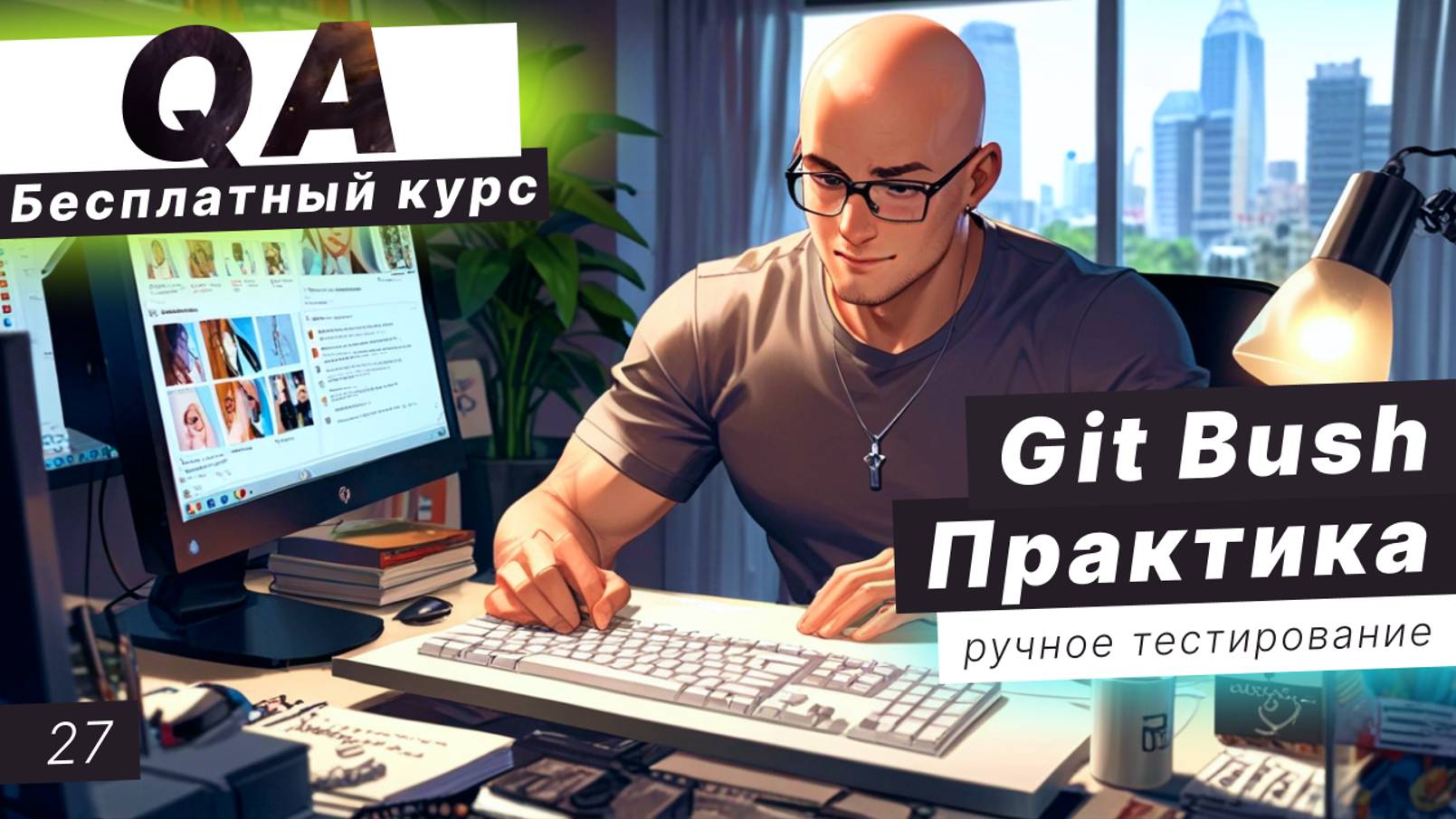 Урок 27. Практика Git bash. git branch, git checkout, git status, git remote, git commit, git push смотреть онлайн
