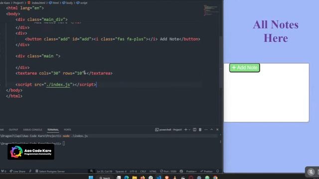 Web Development in 20 Days - Day 18 [Raw] | AaoCodeKare | Project 1|Note Maker|Task App Part 1 смотреть онлайн