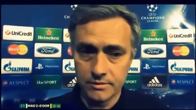 José Mourinho Post match interview Real Madrid 20 Borussia Dortmund Agg 3-4) champion league смотреть онлайн