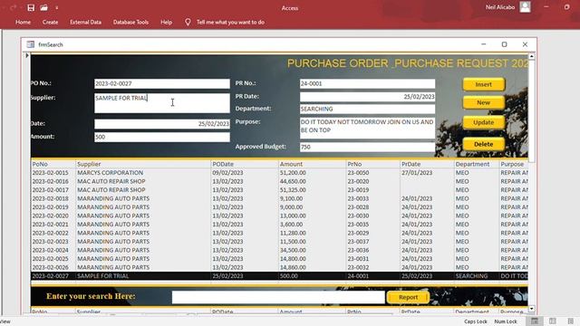 Customized form using Microsoft Access insert, New, Update, Delete with Search form. ) смотреть онлайн