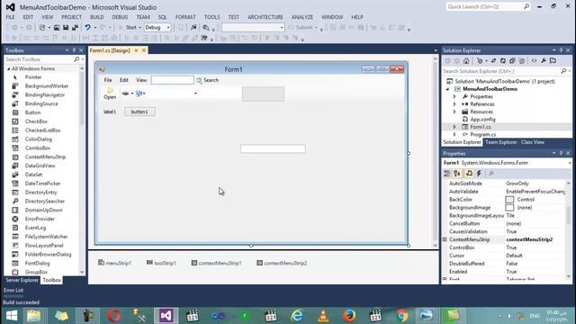 37- Menus & Tool bars part 3 Context Menu Strip in C# смотреть онлайн