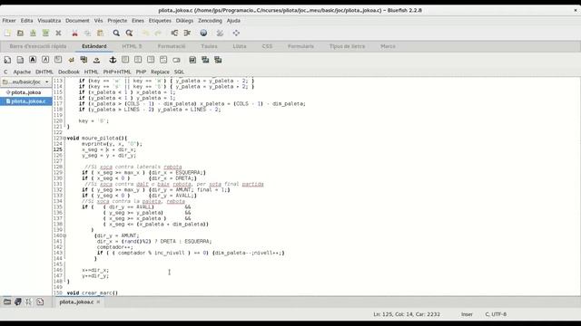 Programació Joc Pilota ( Llenguatge C amb la llibreria ncurses ) смотреть онлайн