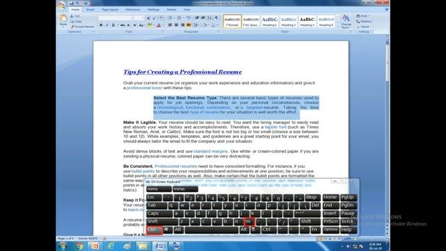 MS Word Shortcut Keys - in Tamil смотреть онлайн
