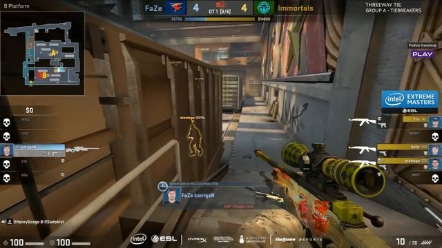 FaZe vs Immortals - IEM Katowice 2017 - CS:GO - de_train - dogrywka смотреть онлайн