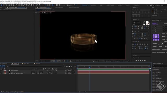 Rivelazione testo su anello 3D - Tutorial Element 3D e After effects смотреть онлайн