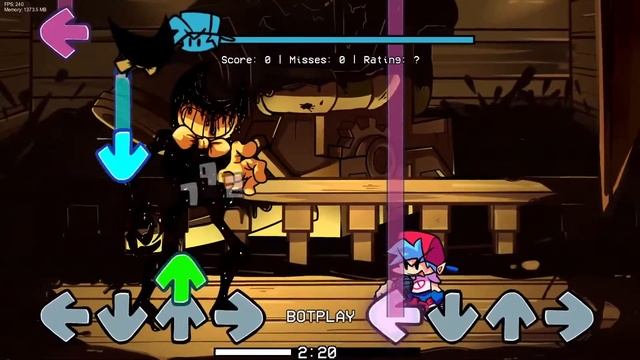 Friday Night Funkin' The Devil's Swing (BATIM MOD) - Perfect Combo (BOTPLAY) смотреть онлайн