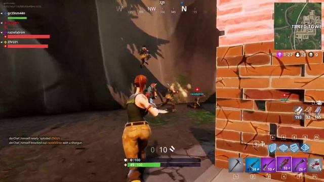 Fortnite: 3 Squad Clusterfk of Death. Spoiler, the lvl 70's win :P смотреть онлайн