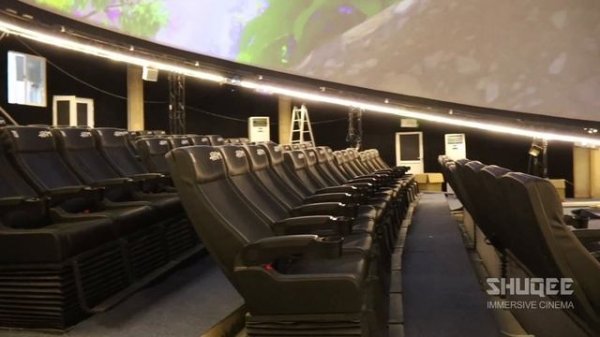 Amusement Park Dome Cinema 4D Movie Theater Motion Chair Bubble / Fire / Smoke Effects