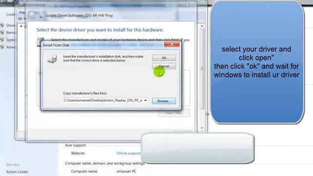 BEST ACTION REPLAY DSI AND WINDOWS 7 DRIVER TROUBLESHOOT + FIX FOR SOFTWARE смотреть онлайн