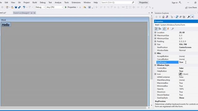 Form Properties (asp.net) Window смотреть онлайн