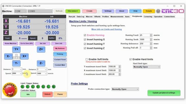 CNC3D Commander - GRBL Control Software BUILD 256 смотреть онлайн