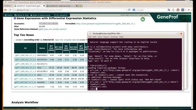 GeneProf Screencasts: Loading Data into R using GeneProf Web Services смотреть онлайн