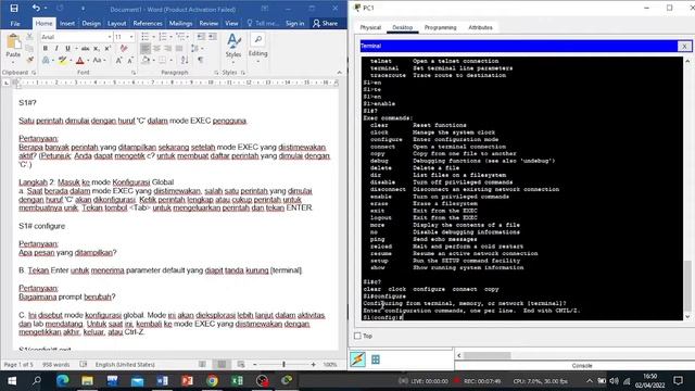 Cisco Packet Tracer - Navigate the iOS | CCNA RS1 | M. ALVIN SYAHRIN (41521010137) смотреть онлайн