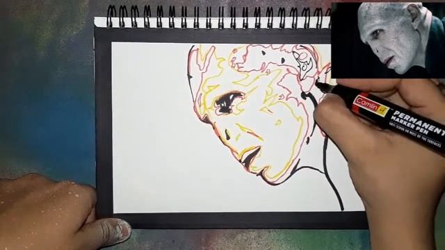 How To Draw Lord Voldemort || Pop Art Painting. смотреть онлайн