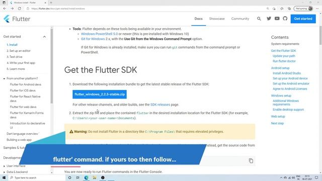 Flutter Install: How to install Flutter in windows 10 with android studio #flutter #androidStudio смотреть онлайн