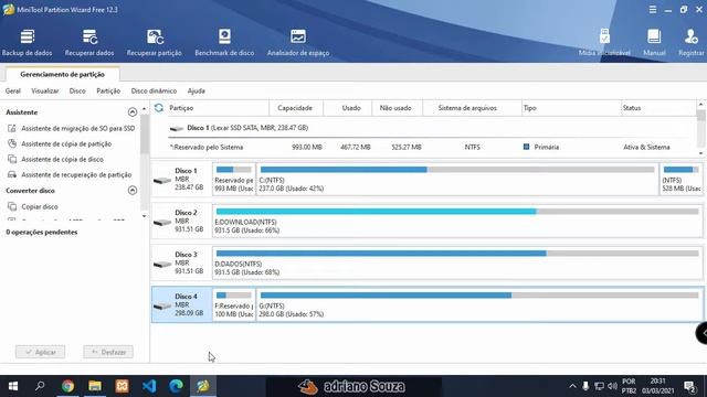 Como gerenciar partições do HD e SSD usando MiniTool Partition Wizard смотреть онлайн