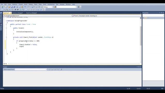 Windows Form Using ProgressBar And Timer смотреть онлайн