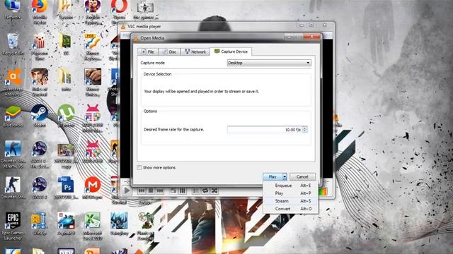 How To Record Computer Screen With VLC Player For Window 7